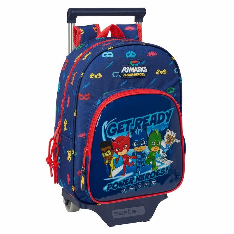 PJ Masks|Mochila Escolar com Rodas PJ Masks Ready Azul Marinho 26 x 34 x 11 cm PJ Masks|Mochila Escolar com Rodas PJ Masks Ready Azul Marinho 26 x 34 x 11 cm