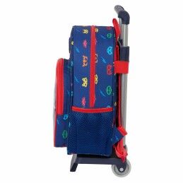 PJ Masks|Mochila Escolar com Rodas PJ Masks Ready Azul Marinho 26 x 34 x 11 cm